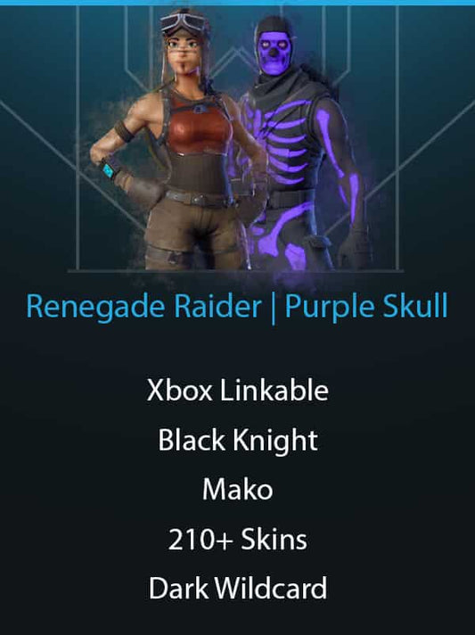 Xbox Linkable | Renegade Raider | Purple Skull Trooper | Black Knight | 210+ Skins